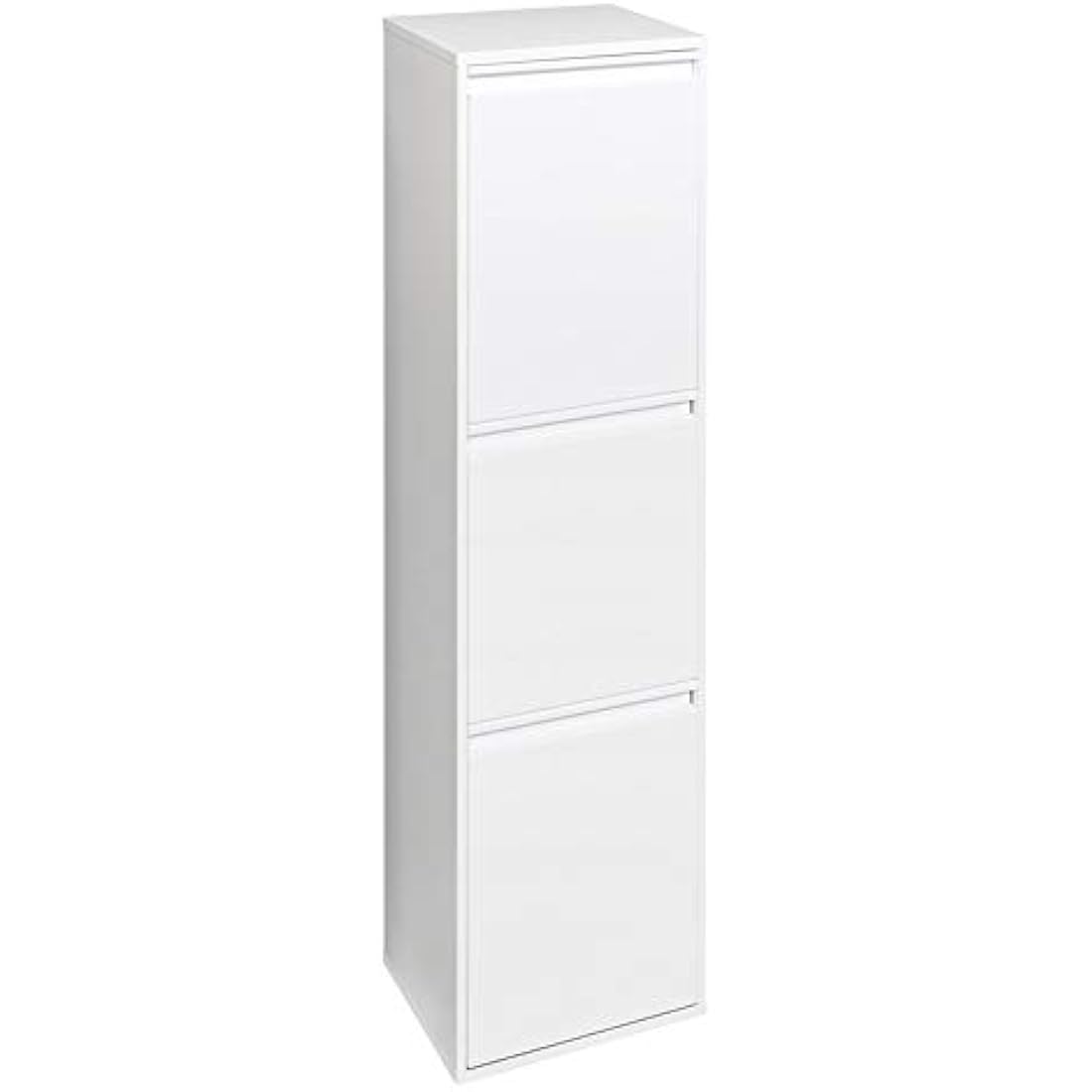 Arregui Basic CR301-B 3-Compartment Steel Trash and Recycling Bin | 3x17L (51L) | Kitchen Trash Bins | Recycling Bins for Home or Office | White