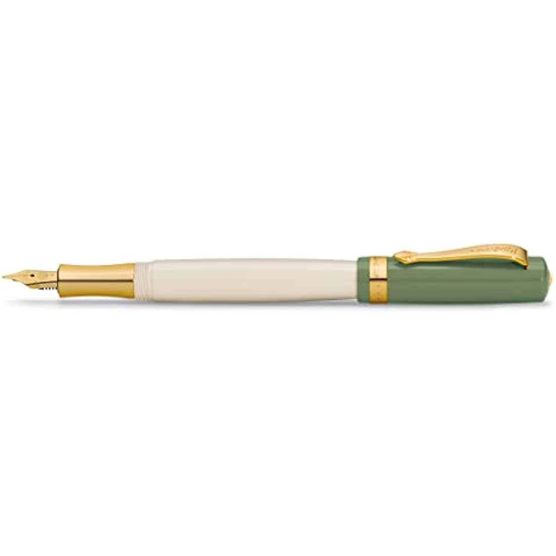 Kaweco STUDENT 60's Swing Fountain Pen I Premium Fountain Pen for Ink Cartridges with High-Quality Steel Nib in Green and Cream I Nostalgic Luxury Fountain Pen 16 cm I Nib Width: F (Fine)
