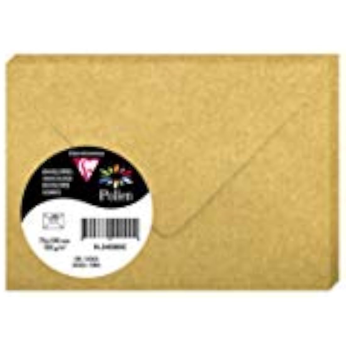 Clairefontaine - Ref 54080C - Pollen Iridescent Envelopes (Pack of 20) - 75 x 100mm in Size, 120gsm Paper, Suitable for Use with Inkjet or Laser Printers - Gold