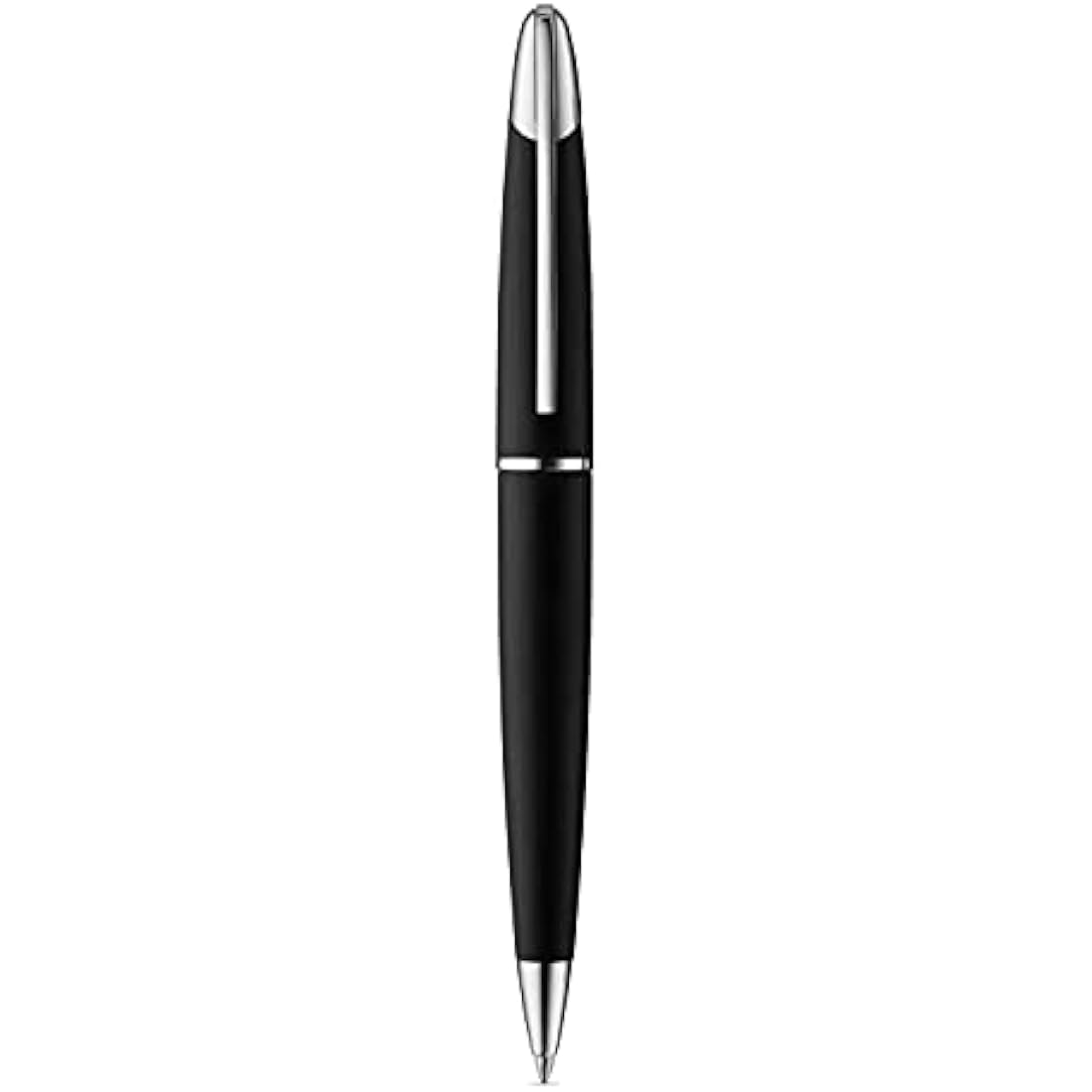 Colibri Equinox Twist ballpoint Pen-Brushed Black Steel and Chrome Finish Luxury Pen-sleek Branded Spring Clip-Comes In A Nice Gift Box-Gift for Men and Women