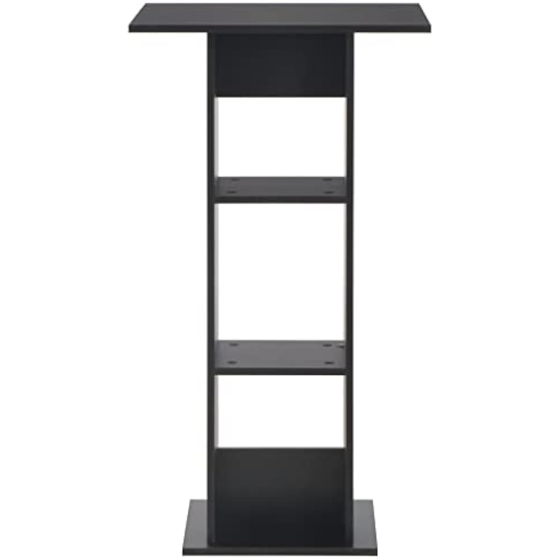 vidaXL Bar Table with Shelf Classic Modern Design Bistro Pub Bar Kitchen Coffee Dining Tall Breakfast Side End Stand Furniture Black