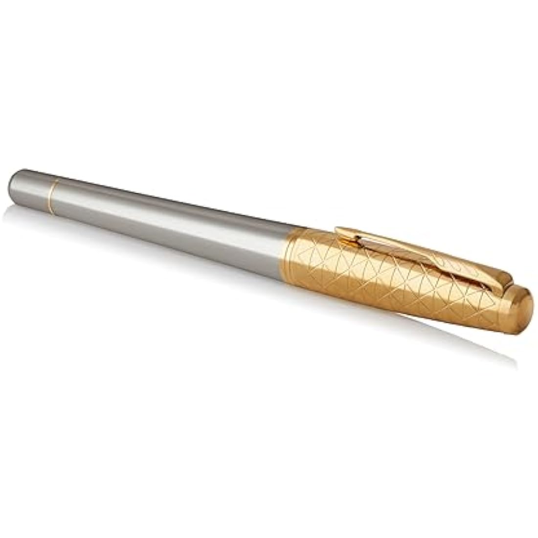 Parker Urban Premium Metal Fountain Pen | Aureate Gold Powder with Intricate Engraved Pattern | Gold Trims | Medium Nib | Gift Boxed