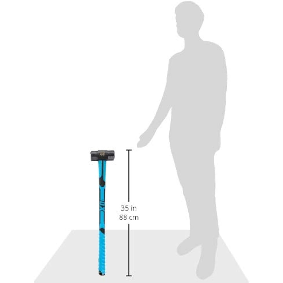 OX OX-T081510 Hammer - Sledgehammer with Fibreglass Handle - Forged and Induction Hardened Hammerhead - 10 lb/4.5 kg