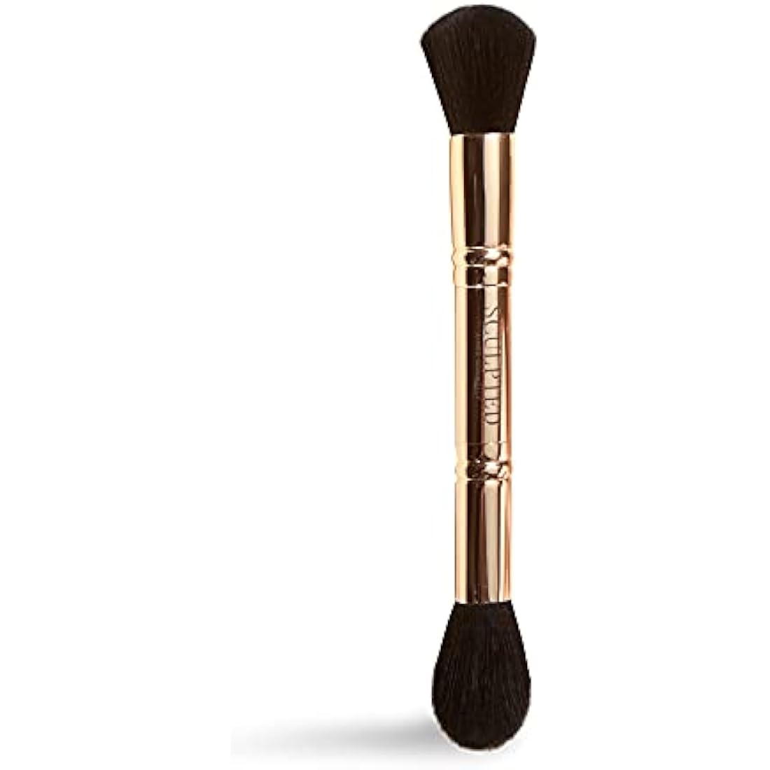 Double-Ended Sculpting Duo Makeup Brush from Sculpted by Aimee - 2 in 1 Cruelty-Free, Vegan Bronzer and Highlighter Brush