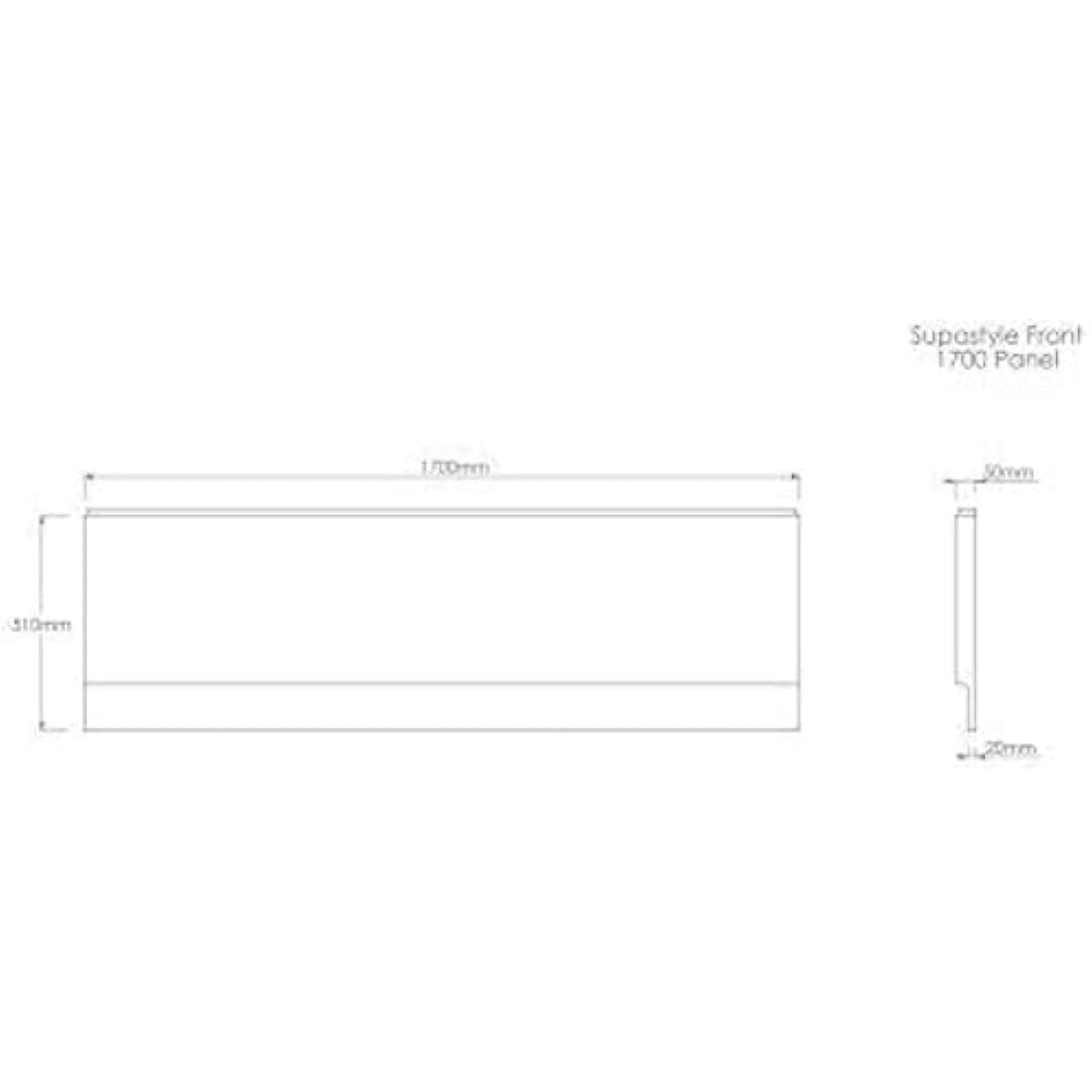 White Acrylic 1700 Front Bath Panel (Size Adjustable*) for Bathroom Soaking Tub (Dimensions - Height:520mm, Length: 1700mm * Can be Cut Down to fit Smaller Baths) by Plumbsaver