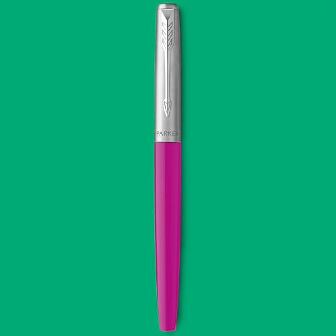 Parker Jotter Originals Fountain Pen | Classic Magenta Finish | Medium Nib | Blue & Black Ink