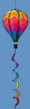 Windspiration Hot Air Balloon Twist Garden Wind Spinner, Sunrise
