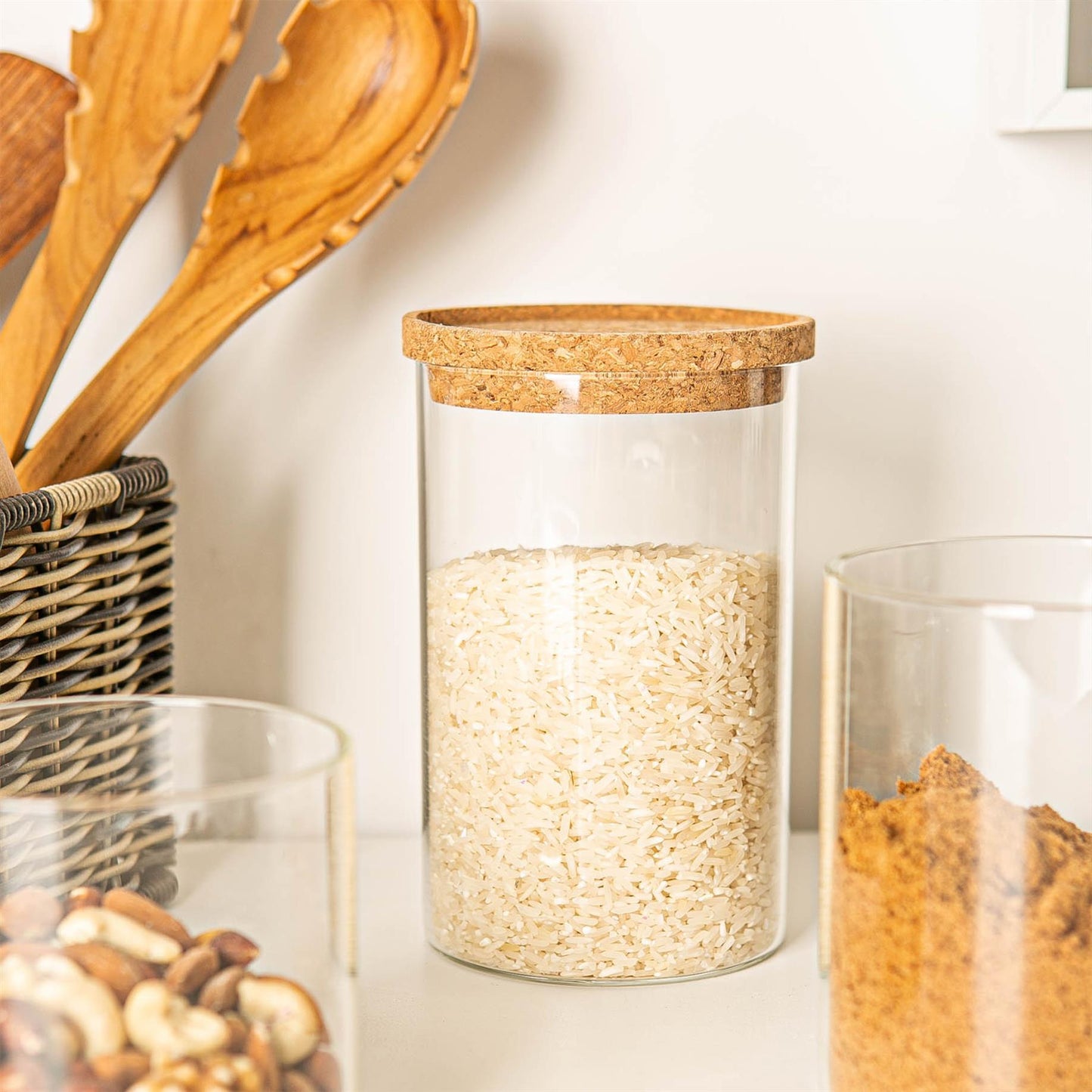 10cm Cork Scandi Storage Jar Lid