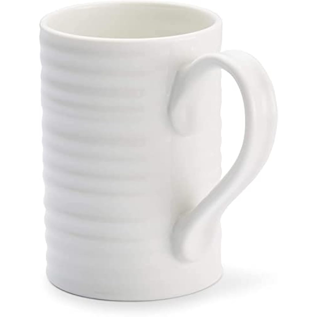 Portmeirion Sophie Conran for Portmeirion Tall Mug, Porcelain, White, 11.5 x 7.3 x 11 cm, Set of 4