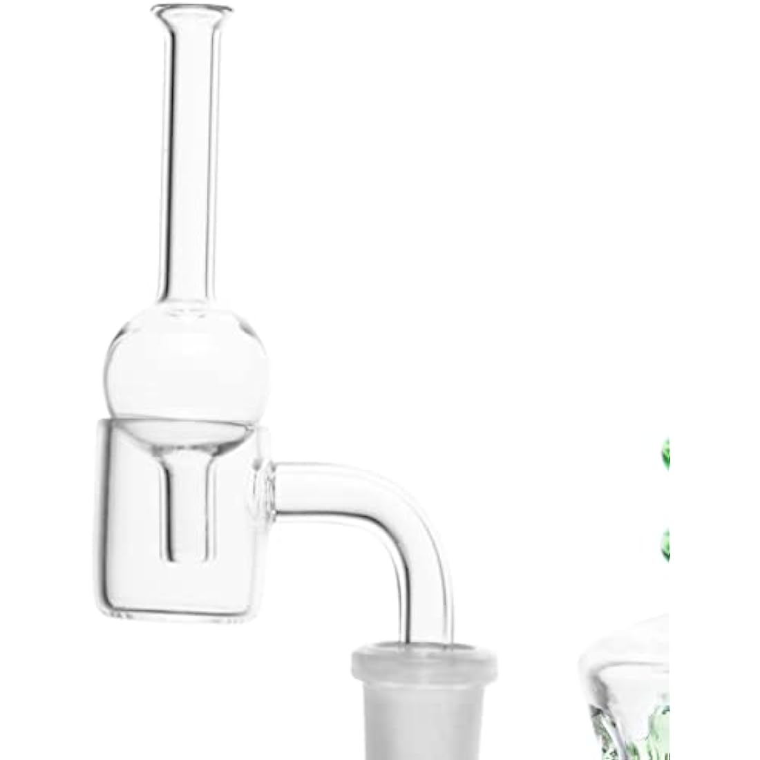 Glass Honeycomb Bong Handmade Water Pipe Perc Wax 14.4mm Bongs with Quartz Banger Cap Bowl for Bongs (Green)