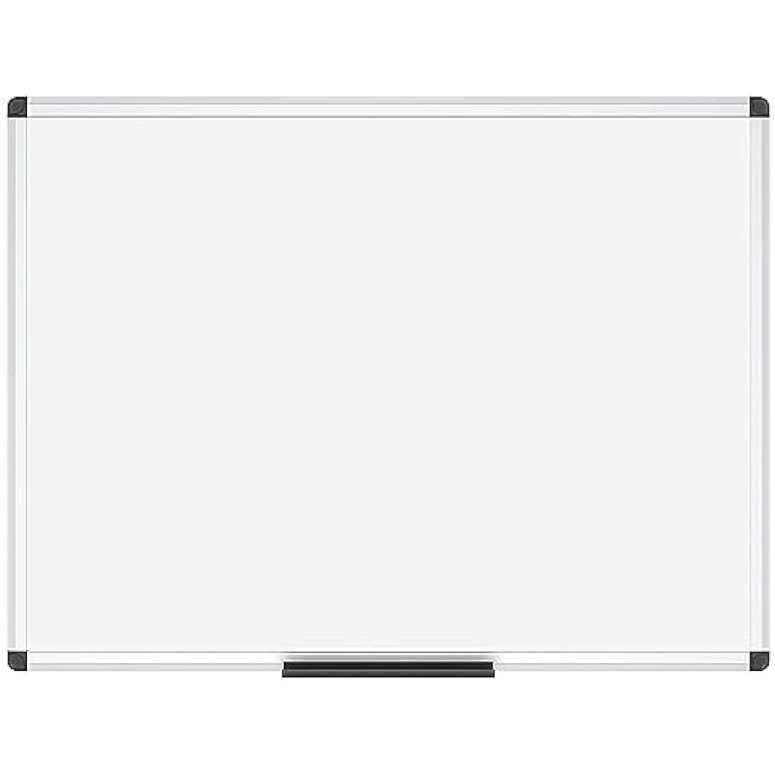 VIZ-PRO Magnetic Whiteboard 60 x 45 cm, Dry Erase White Board with Pen Tray, Silver Aluminium Frame, Dry Wipe Writing Board for Office, Home & School