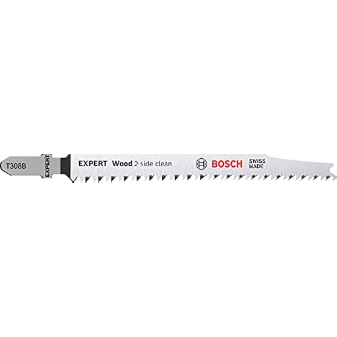 Bosch 25x EXPERT Wood 2-side clean T308B Jigsaw Blade (for Solid wood furniture board, Plywood, Length 117 mm, Professional Accessory Jigsaw)