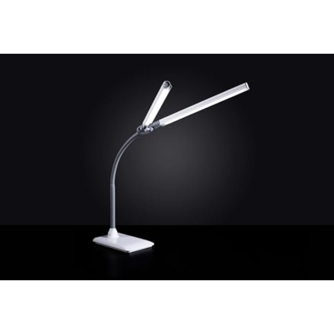 DuoPro™ Dual Head LED Desk Lamp with Anti-Glare Shades, Adjustable Brightness, & 95+ CRI for Accurate Color - Modern Design, Perfect for Home Office, Crafting & Studying (UK Plug)