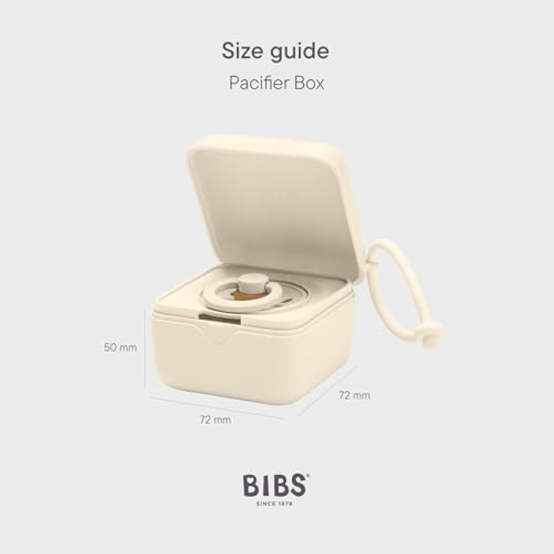 BIBS Pacifier Box with Strap. Soother Holder and Steriliser case. 100% BPA Free Food-Grade Material. Made in Denmark. Petrol