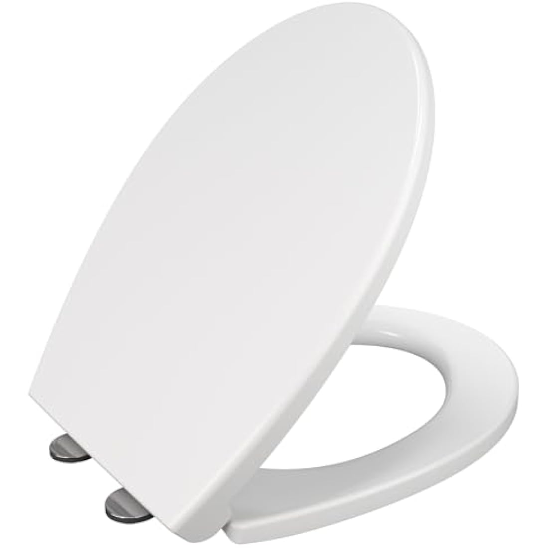 Soft Close Toilet Seat, Oval Standard Size Toilet Seat, Quick-Release for Easy Cleaning, Durable Loo Seat, Comes with Top Fitting by AAN®