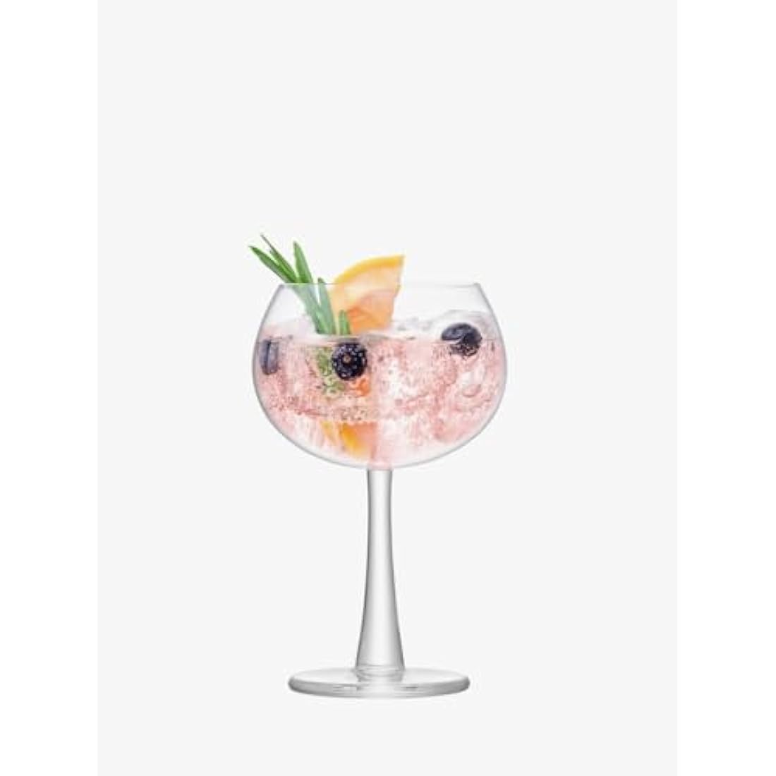 LSA International Gin Balloon Glass 420 ml Clear | Set of 2 | Mouthblown and Handmade Glass | GN03