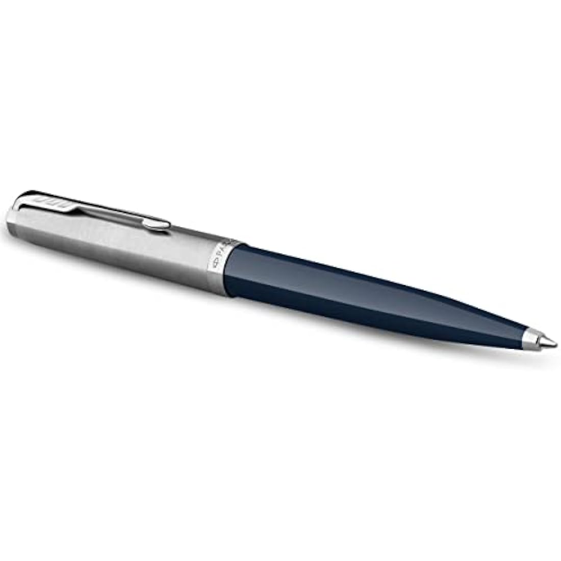 Parker 51 Ballpoint Pen | Midnight Blue Barrel with Chrome Trim | Medium Point with Black Ink Refill | Gift Box