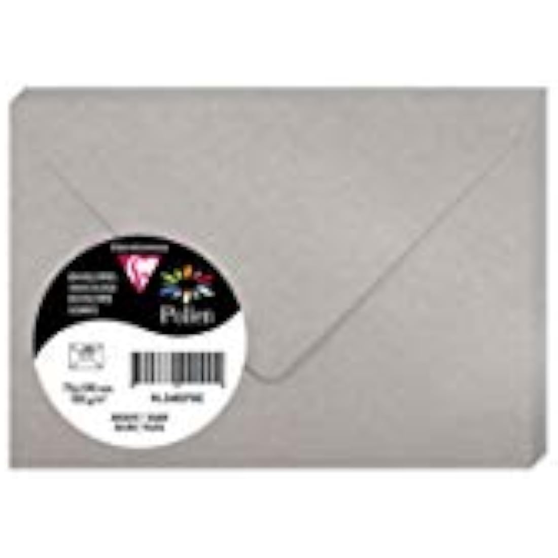 Clairefontaine - Ref 54070C - Pollen Iridescent Envelopes (Pack of 20) - 75 x 100mm in Size, 120gsm Paper, Suitable for Use with Inkjet or Laser Printers - Silver