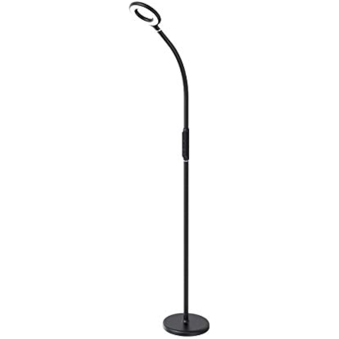 Daylight Multiplex 3-in-1 Lamp: Versatile Lighting for Living Room, Bedroom, Office - 5 Brightness, 3 Colors - Reading, Study, Nail Care - 12W, Black