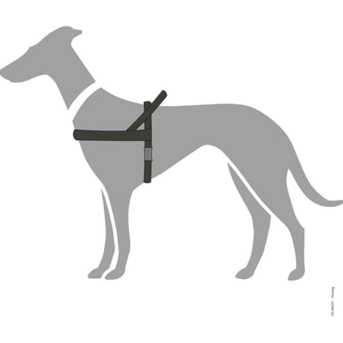 HUNTER Norwegian harness for Dogs Hunting, 50 x 69-93 cm, Black