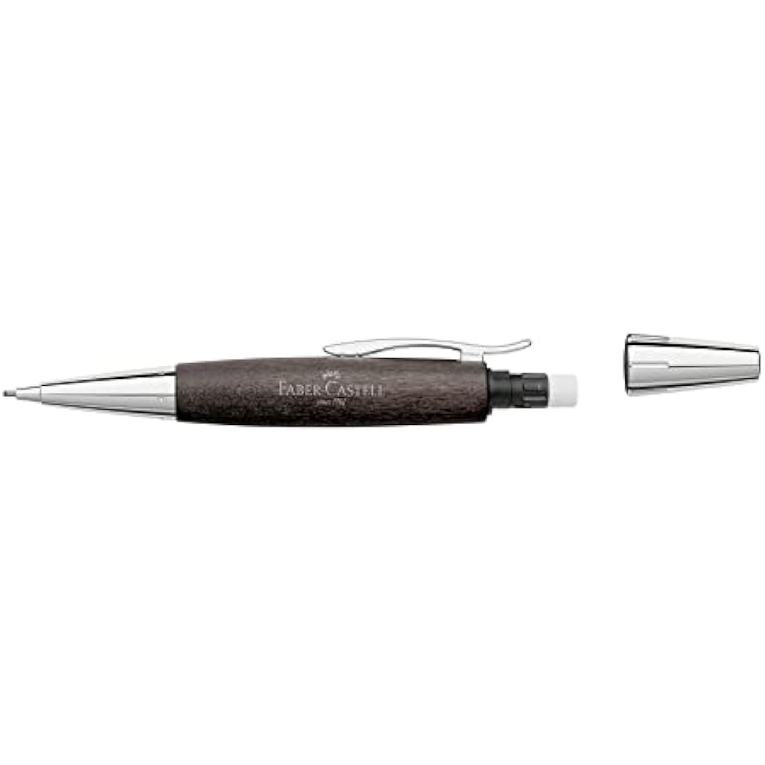 PROP PENCIL WOOD/CHROME SHINY BLACK