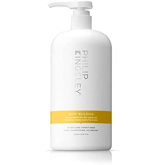 Philip Kingsley | Body Building Weightless Conditioner | Volumising Conditioner for Fine, Limp, Flat, Flyaway Short Hair | Hydrates, Thickens, Lifts and Adds Volume and Shine | 1000ml