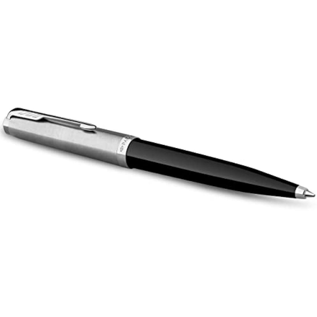 Parker 51 Ballpoint Pen | Black Barrel with Chrome Trim | Medium Point with Black Ink Refill | Gift Box