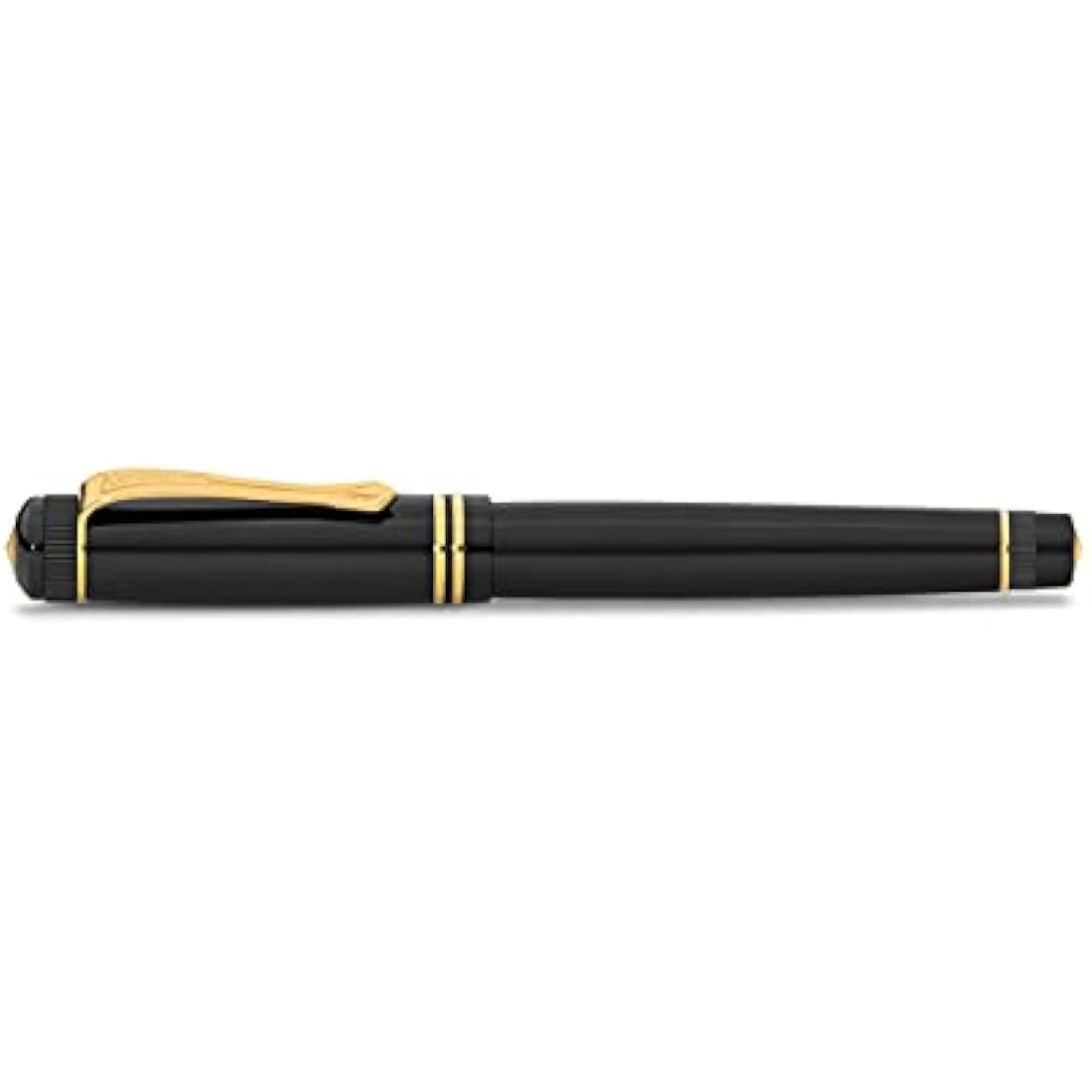 Kaweco DIA2 Fountain Pen Gold I Premium Acrylic Fountain Pen for Ink Cartridges I Fountain Pen with Chrome Details I Nostalgic Fountain Pen 16 cm I Nib: M (Medium)
