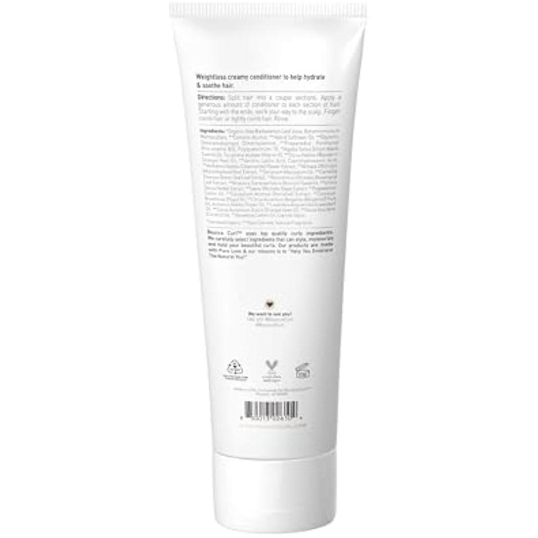Bounce Curl Super Smooth Cream Conditioner UK | Curly Hair Conditioner | With Organic Aloe & Sunflower Oil | 8oz, 237ml