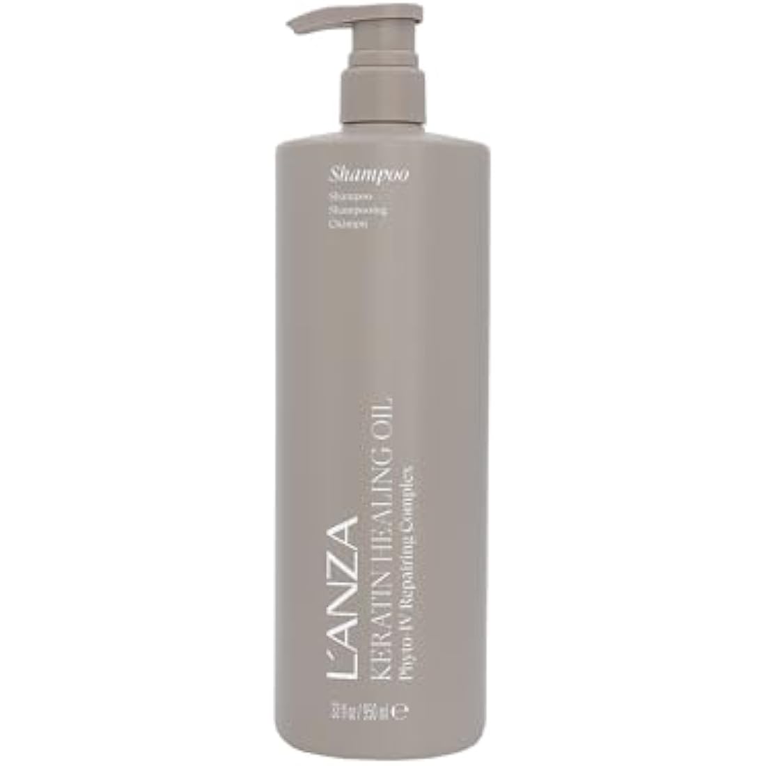 L'ANZA Keratin Healing Oil Lustrous Shampoo for Damaged Hair - Nourishes, Repairs, and Boosts Hair Shine and Strength for a Perfect Silky Look, Sulfate-free, Paraben-free, Gluten-free (950ml)