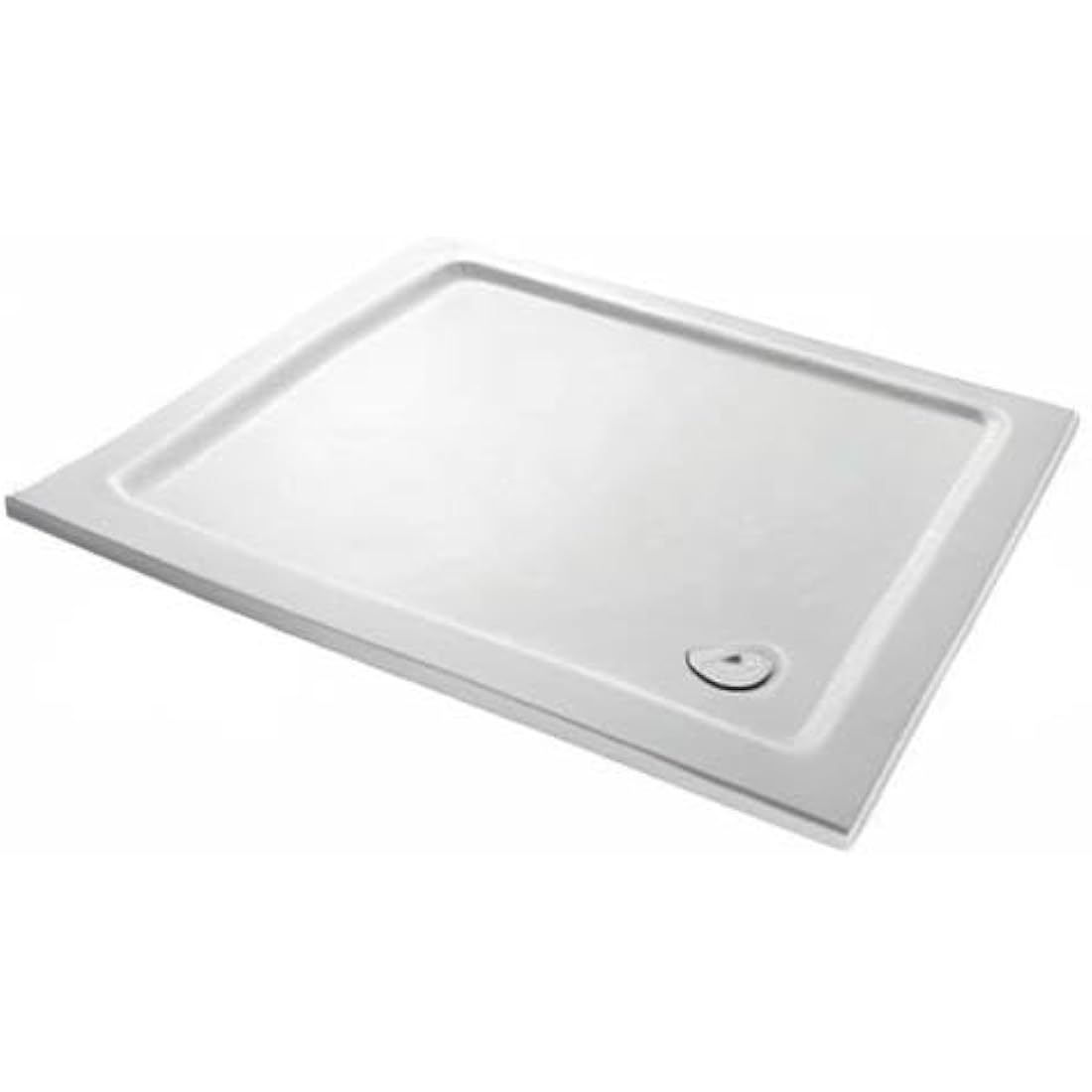 Square 900 x 900mm Shower Tray Pearlstone for Shower Enclosure Cubicle with Waste Trap