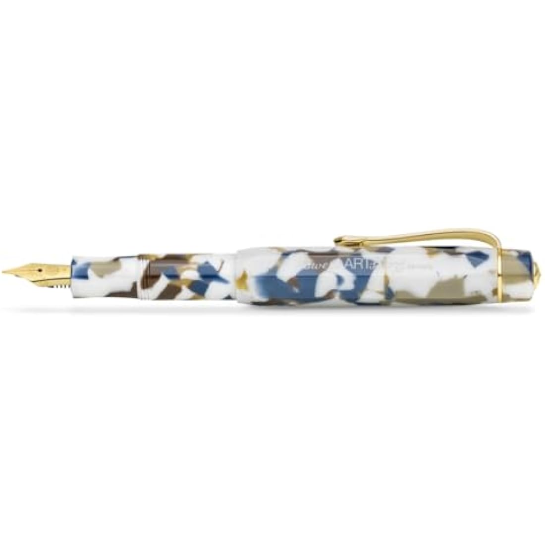 Kaweco ART SPORT Fountain Pen Terrazzo I Exclusive Acrylic Reservoir Pen for Ink Cartridges With Steel Nib 12.5 cm I Including Metal Box I Nib: M (Medium)