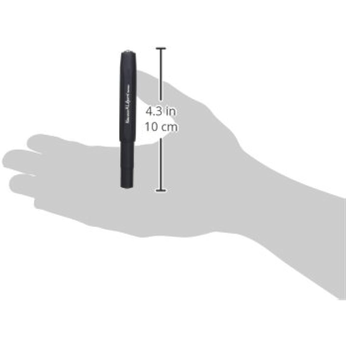 Kaweco AL SPORT Gel/Ballpoint Pen Black I Pen Including 0.7 mm Rollerball Pen Refill in Classic Design with Ceramic Ball I Premium Aluminium Gel Roller 13 cm