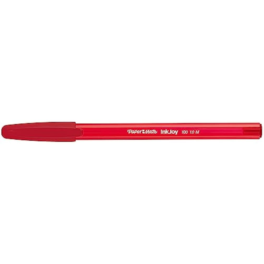 Paper Mate InkJoy 100ST Ballpoint Pens | Medium Point (1.0 mm) | Red | 50 Count