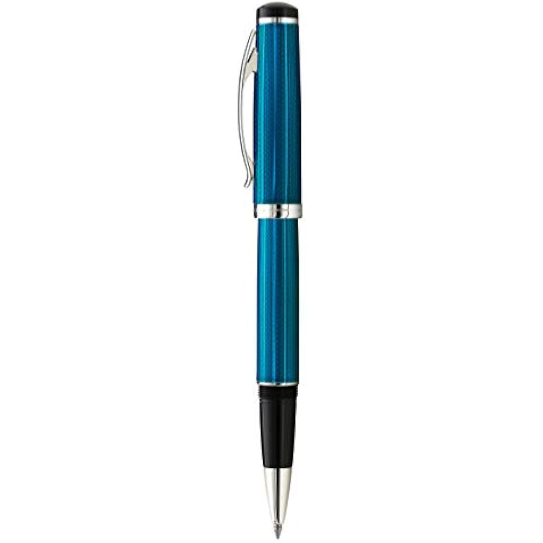 Xezo Incognito Rollerball Pen, Fine Point. Deep Blue Layered Lacquer with Pure Platinum Plating. Handcrafted, Limited Edition, Serialized