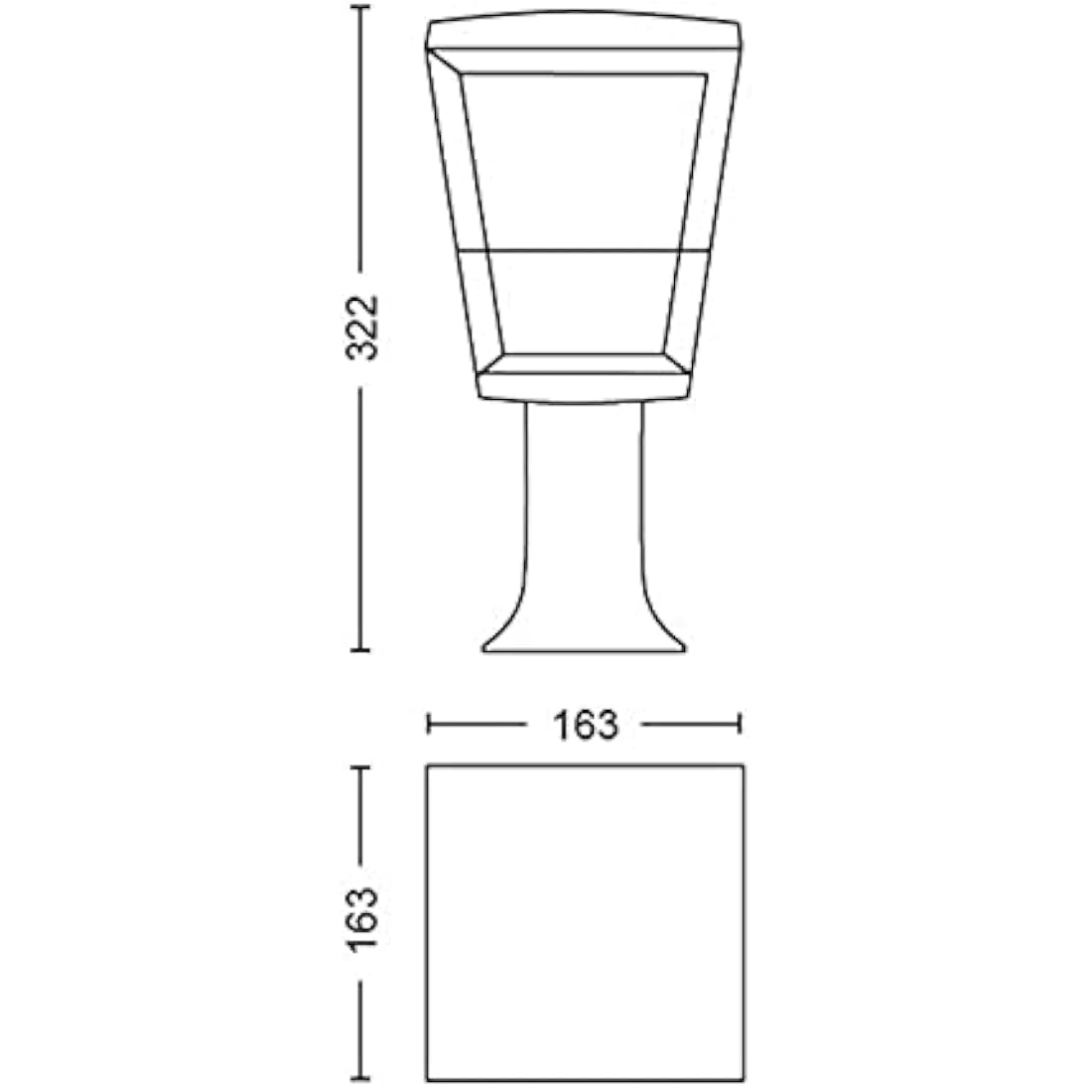 Philips Hue Econic White and Colour Ambiance LED Smart Garden Pedestal [Standing Lantern], Works with Alexa, Google Assistant and Apple Homekit