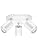 KYOTECH 3 Way LED Ceiling Light Rotatable GU10 Ceiling Spotlights Fitting GU10 Sockets White Angle Adjustable Lighting for Kitchen Living Room and Bedroom, Bulb not Included
