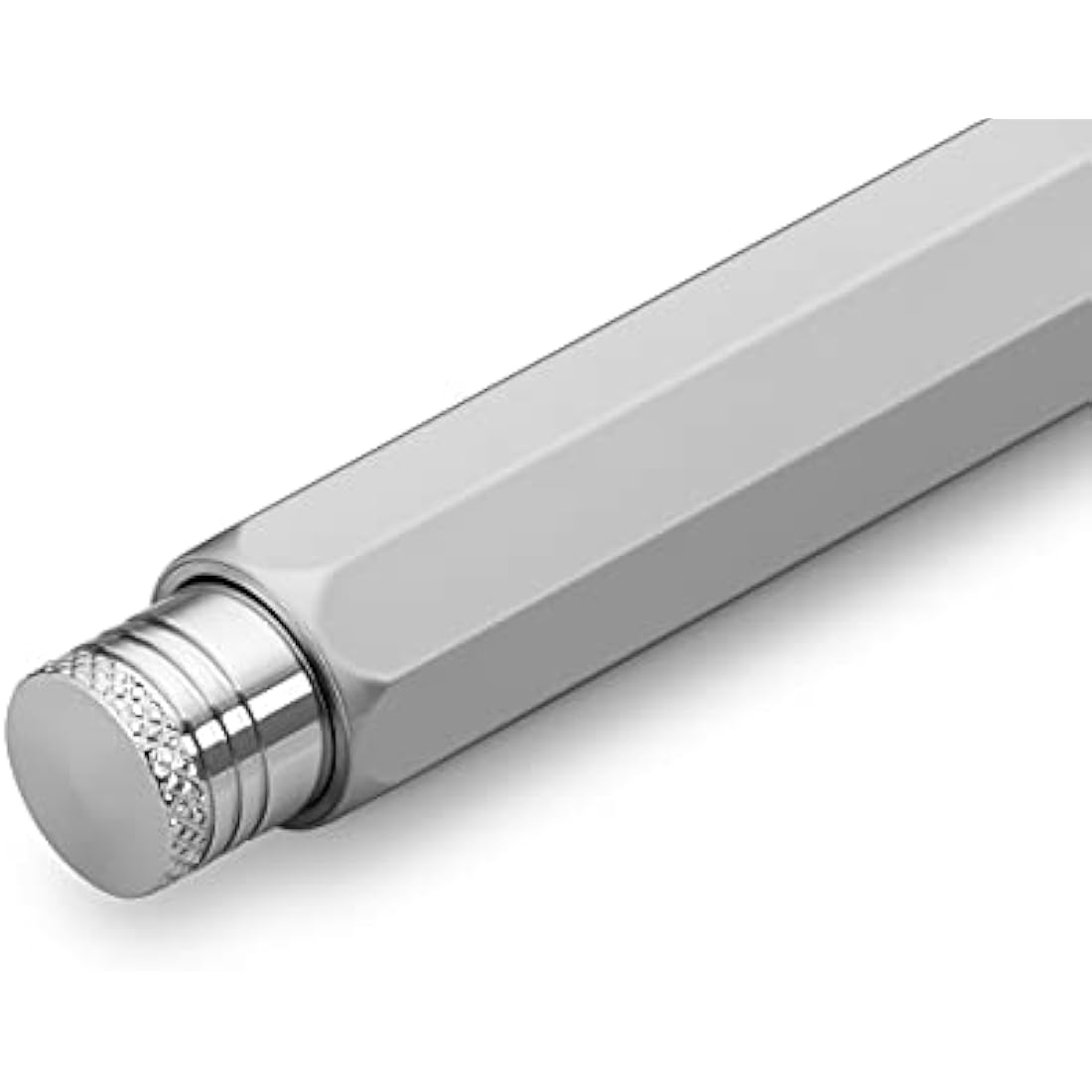 Kaweco Sketch Up Satin Chrome 5.6mm 5B Lead Mechanical Pencil - Solid Metal Octagonal Eight Edge Design, 10.3 cm Retractable, Refillable, Silver