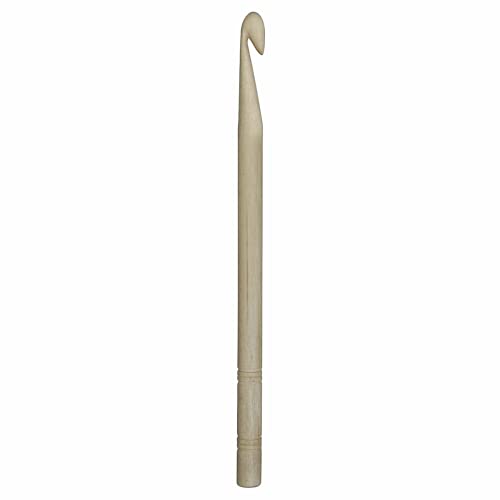 KnitPro KP35702 6 mm Basix Single Ended Crochet Hook, Birch Beige