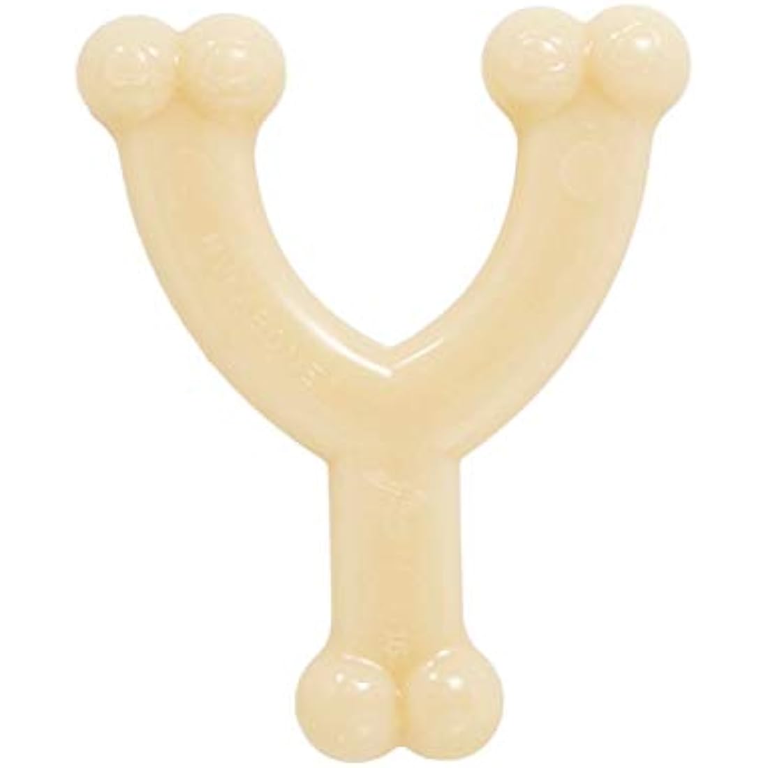 Nylabone Dura Chew Extreme Tough Dog Chew Toy Bone, Chicken Flavour Wishbone, S, for Dogs Up to 11 kg
