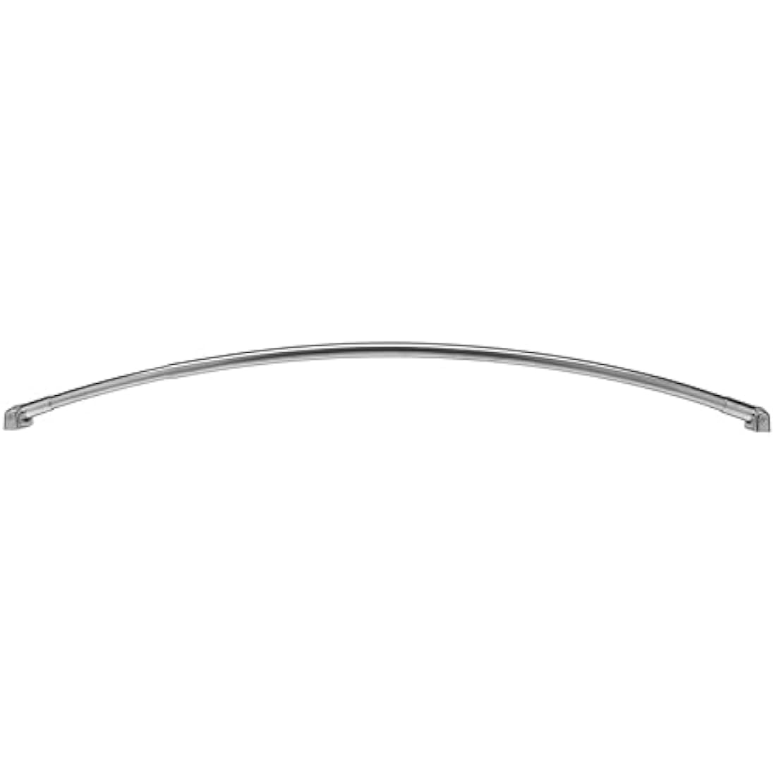 Croydex Stainless Steel Premium Extendable Telescopic Curved Rod, 1080 - 1850mm, Silver