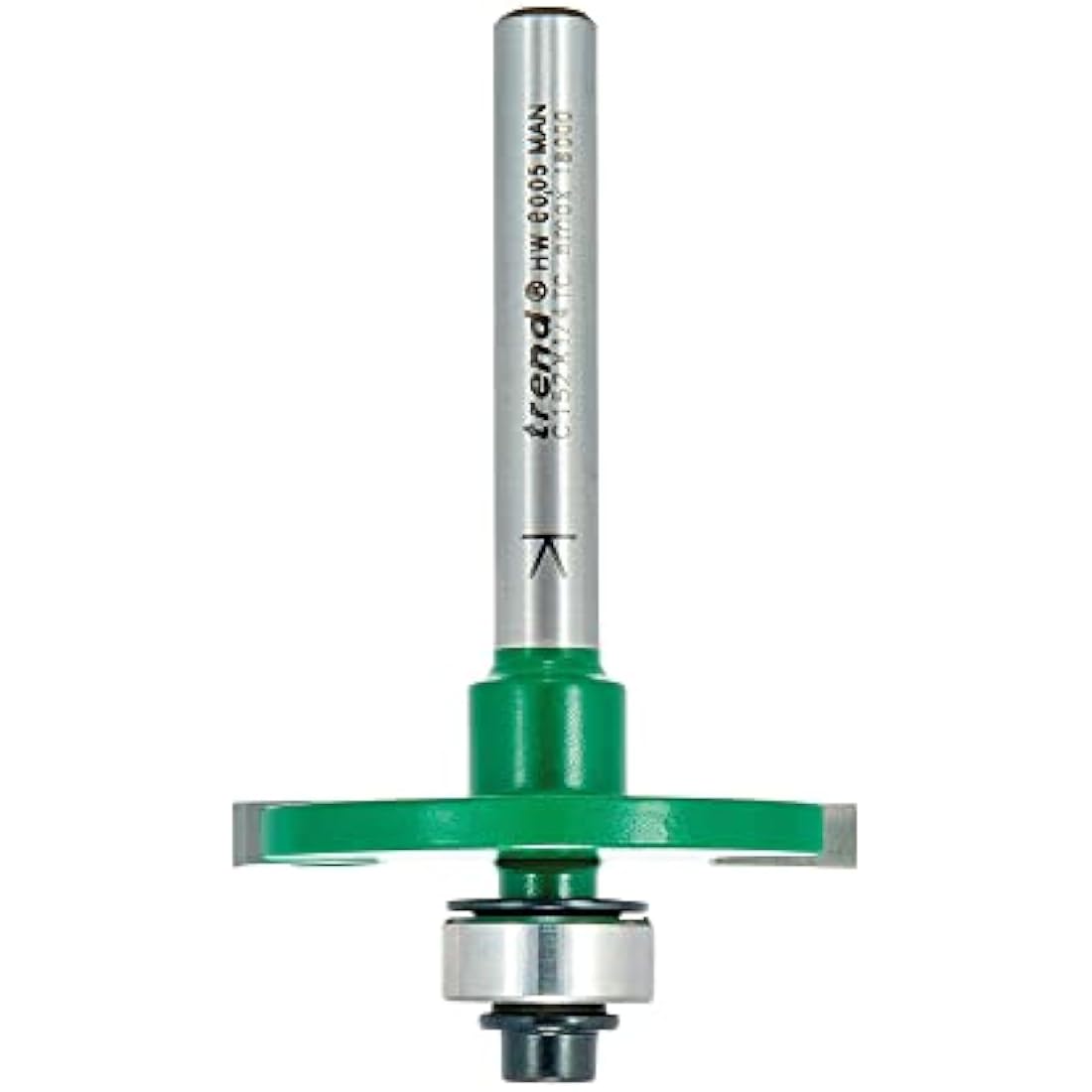 Trend CraftPro Bearing Guided Biscuit Jointer Router Cutter Bit, 1/4 Inch Shank, 4mm Cut Length For Biscuit Sizes 0, 10, 20, Tungsten Carbide Tipped, C152X1/4TC