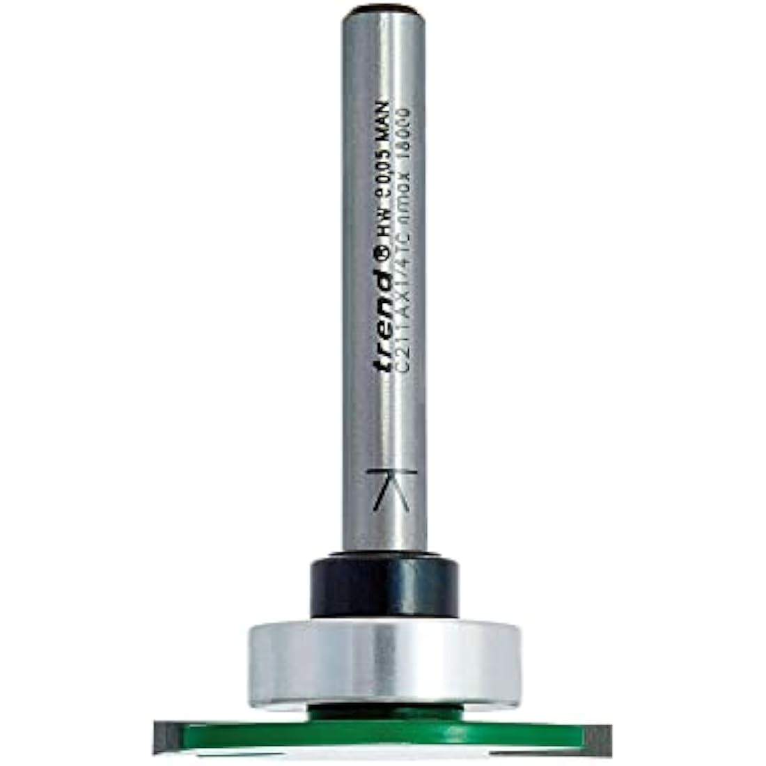 Trend CraftPro Weatherseal Groover Router Cutter Bit, 1/2 Inch Shank, 36mm Cut Diameter & 3mm Cut Length, Tungsten Carbide Tipped, Bearing Guided, C213X1/2TC
