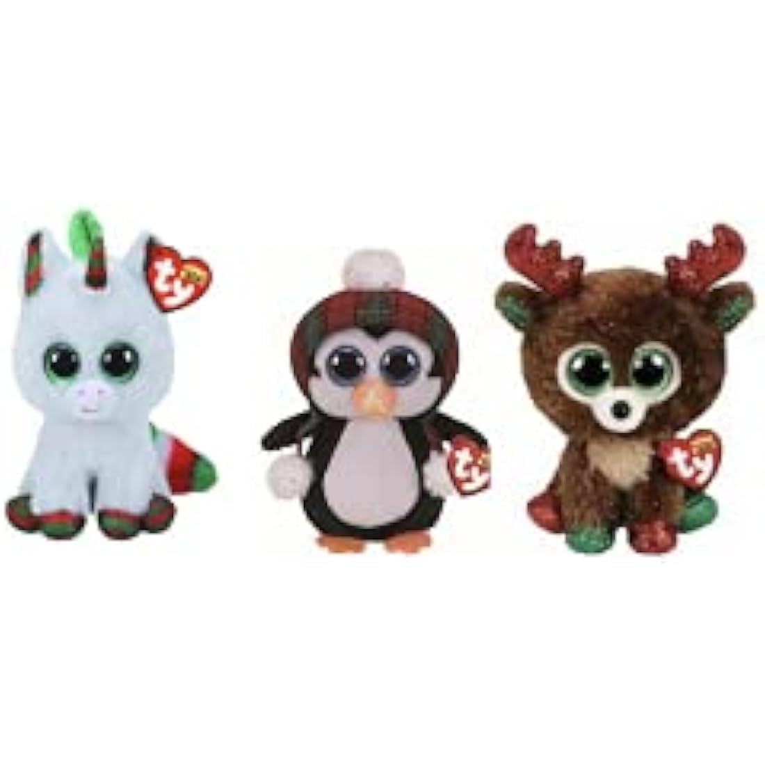 Ty UK Ltd 2005913 Beanie Boos Snowfall Unicorn Xmas 2020-Boo-Reg Plush Animal, Multicolor