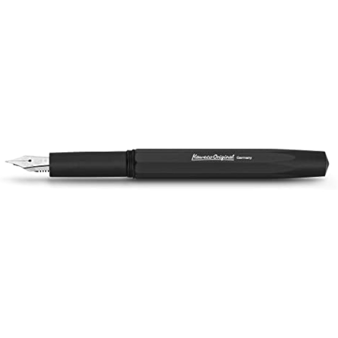 Kaweco ORIGINAL Fountain Pen 060 Black Chrome I Premium Aluminium Fountain Pen for Ink Cartridges I Exclusive Fountain Pen 13 cm I Nib: F (Fine)