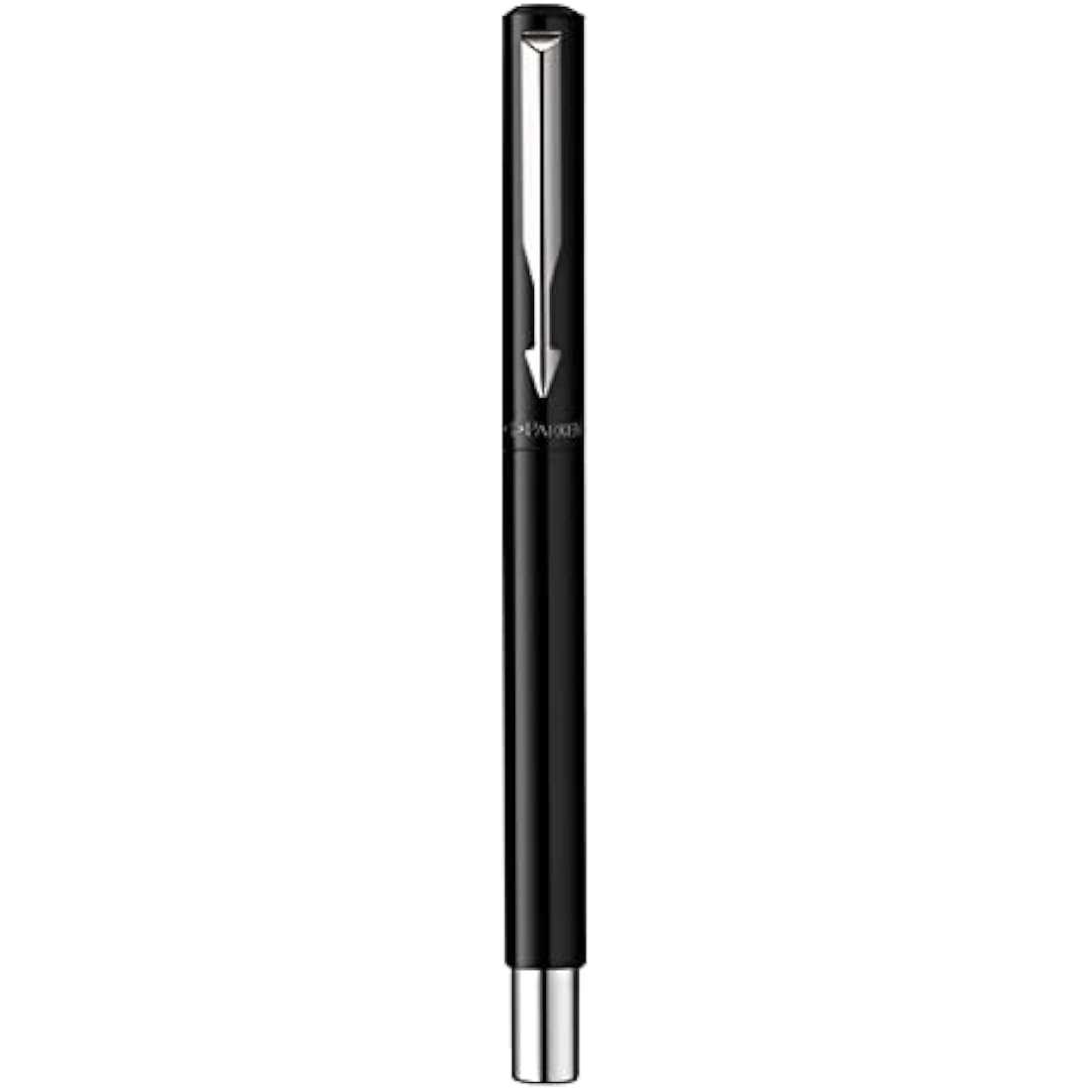 Parker Vector Fountain Pen | Black with Chrome Trim | Medium Nib | Blue Ink | Hangtab