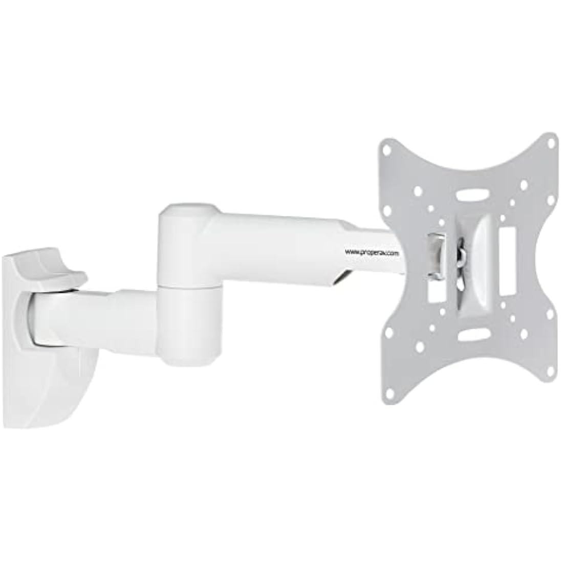ProperAV White TV Wall Bracket for 23'' 24'' 28'' 32'' 37'' 40'' 42'' 43'' Tilt 20° VESA Max 200x200