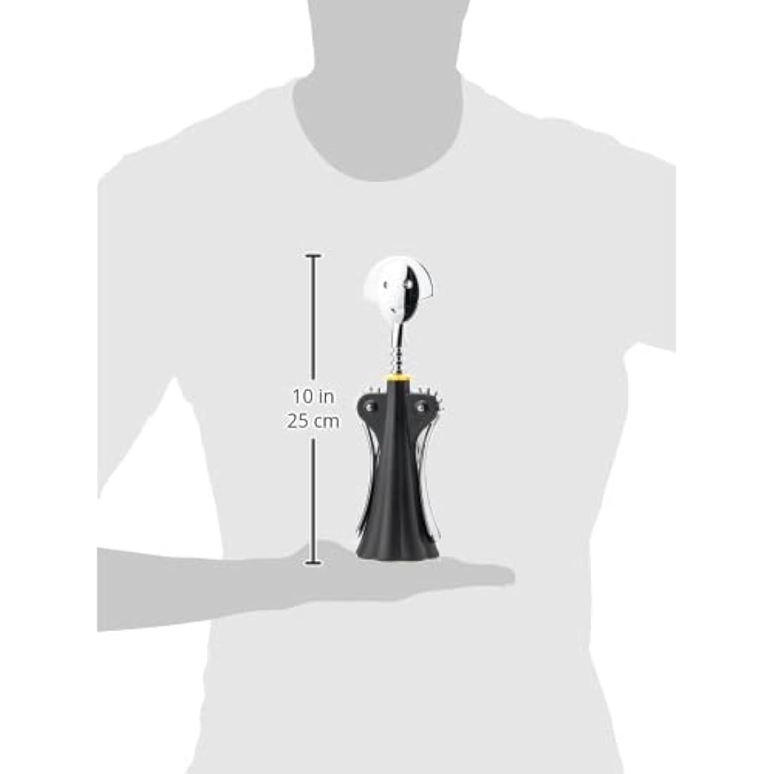 Alessi A di Alessi | AAM01B Anna G. Design Corkscrew, Resin and Chrome Zamak, Black