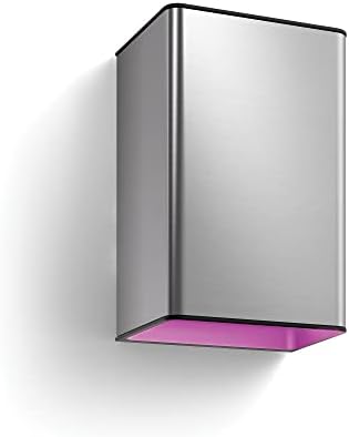 Philips Hue Resonate White and Colour Ambiance LED Smart Outdoor Wall Light for Garden and Patio. [INOX] Compatible with Alexa, Google Assistant and Apple HomeKit