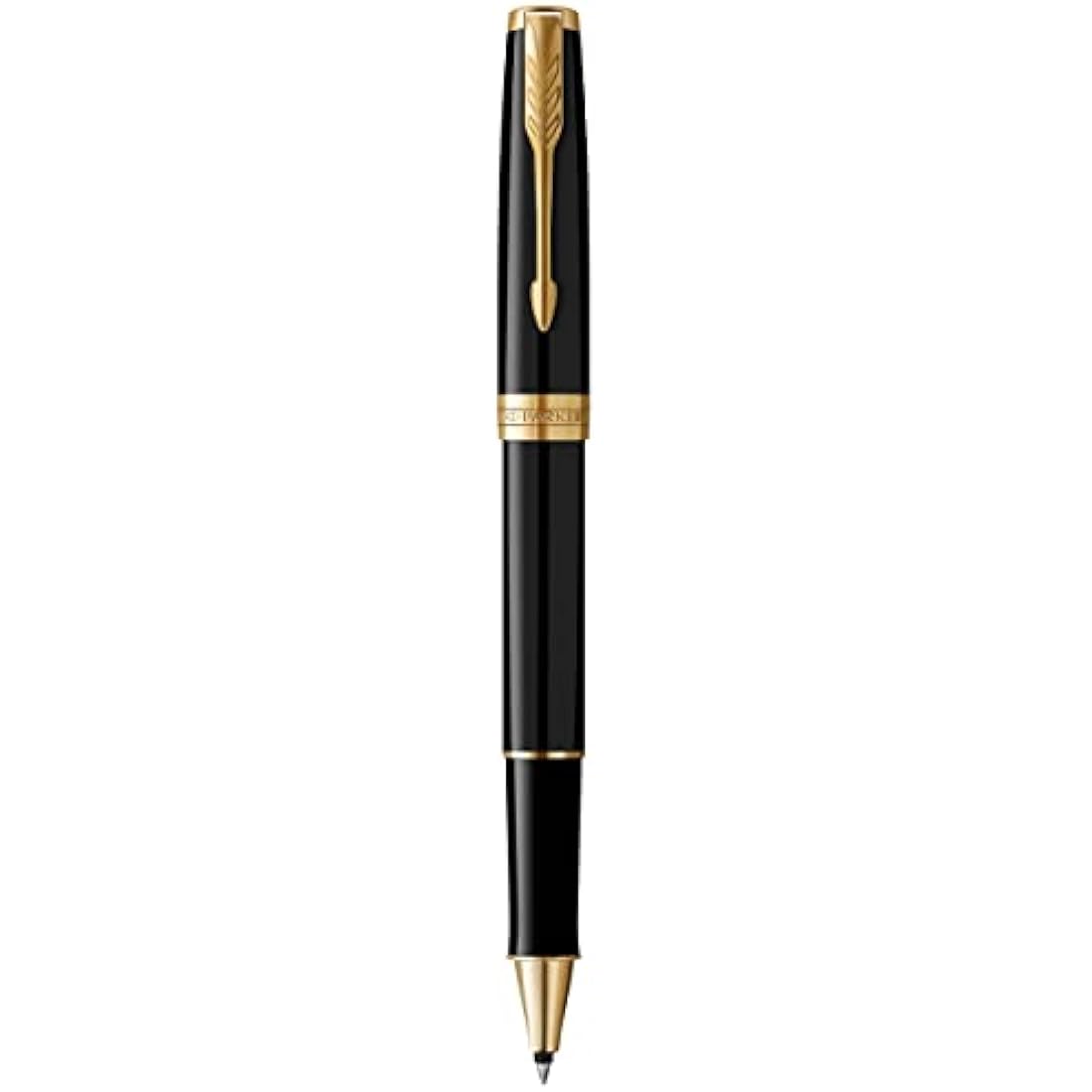 Parker Sonnet Rollerball Pen | Black Lacquer with Gold Trim | Fine Point Black Ink | Gift Box